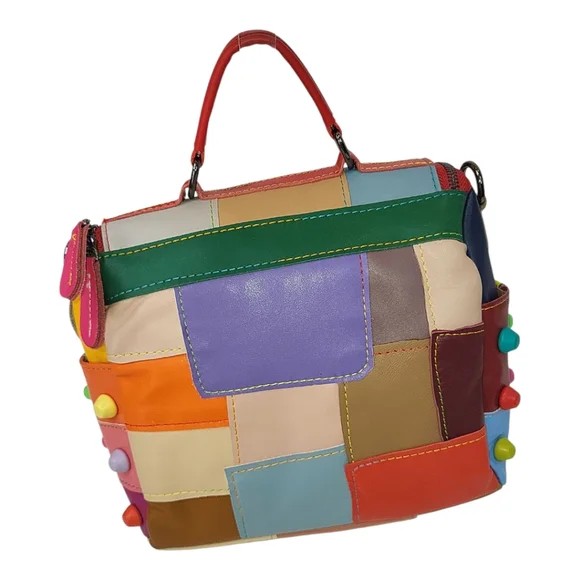 Patchwork Leather Crossbody Bag - Picture 3 of 14